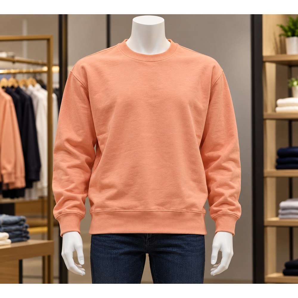 JoyLab Sweatshirt Womens Medium Peach Long Sleeve Wide Ribbed Hem Activewear